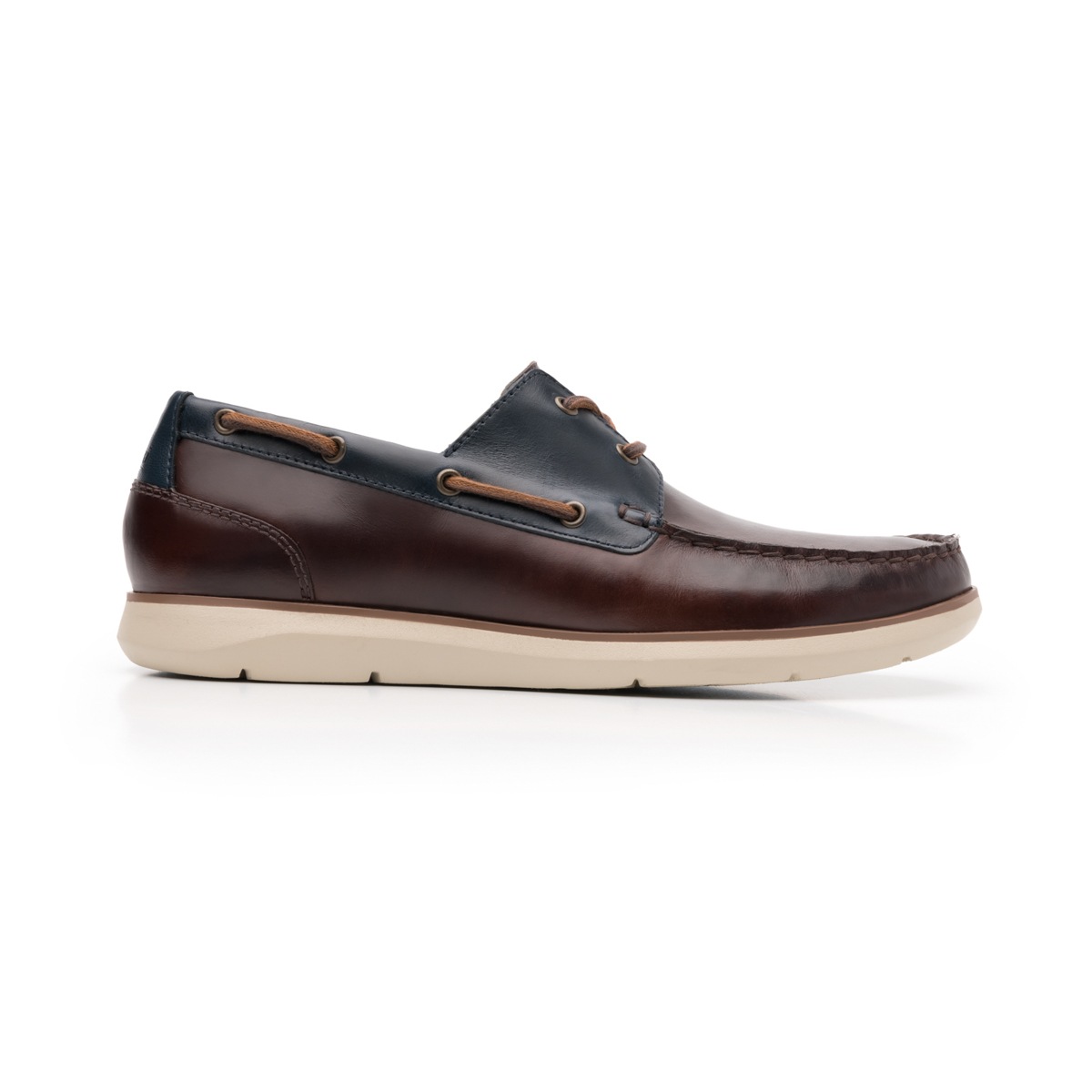 Zapato Casual De Playa Flexi Con Suela Extra Ligera Para Hombre - Estilo 403601 Nogal-Azul
