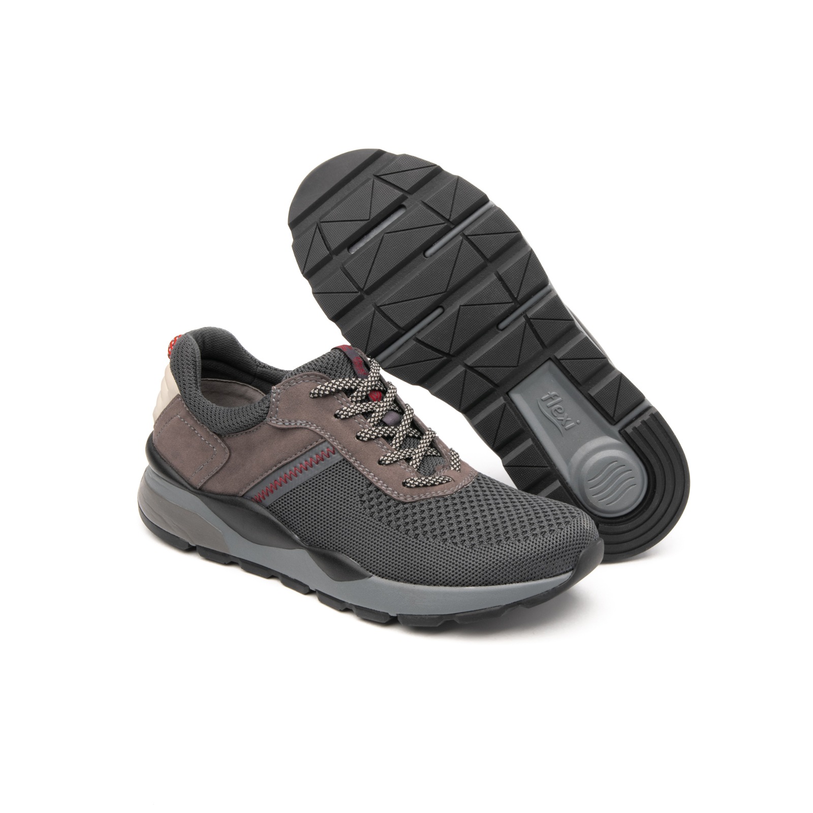 Sneaker Casual Sport Flexi Con Suela Extra Ligera Para Hombre - Estilo 403701 Gris