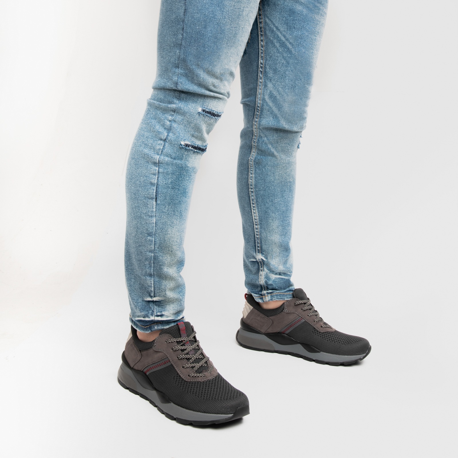 Sneaker Casual Sport Flexi Con Suela Extra Ligera Para Hombre - Estilo 403701 Gris