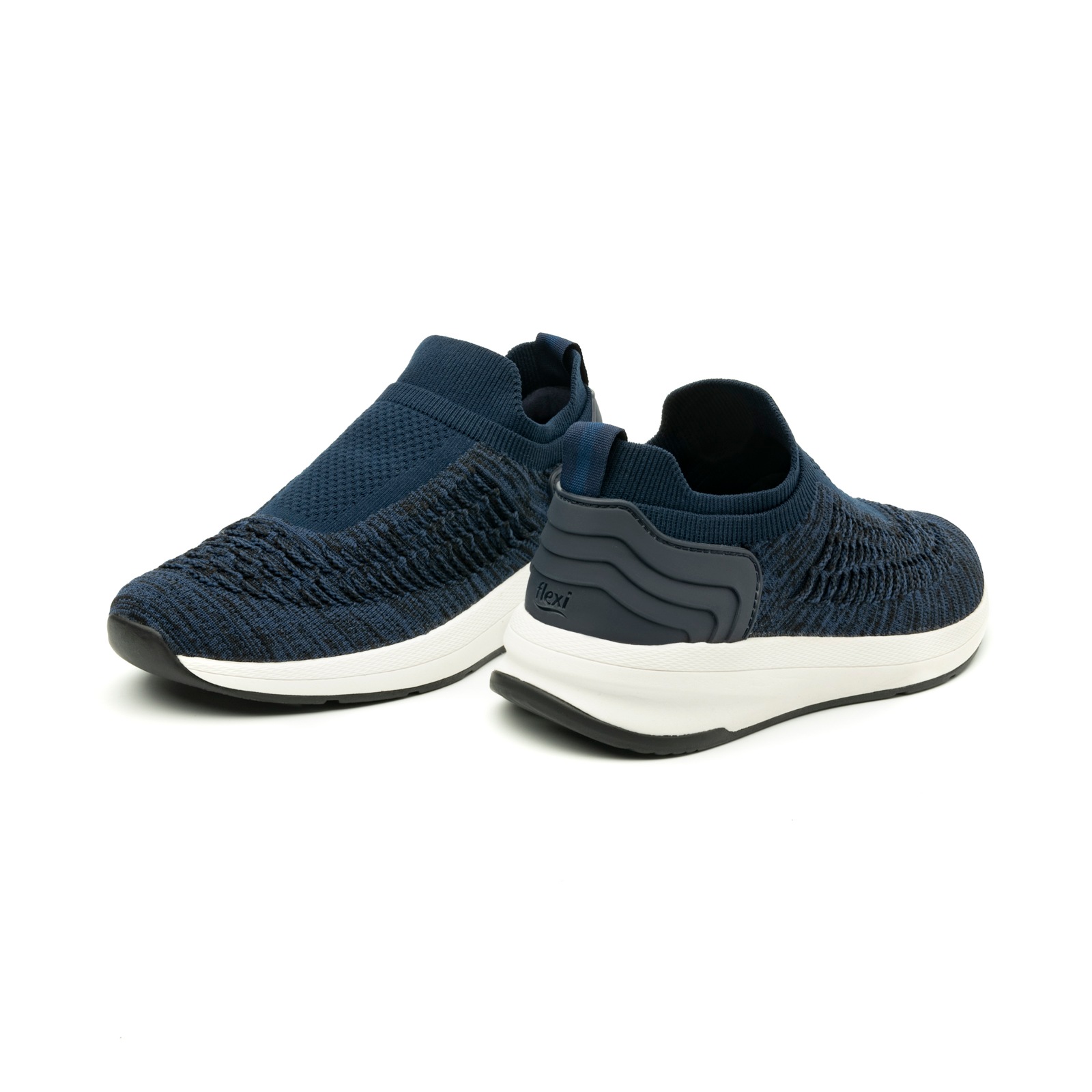 Sneaker Calcetin Flyknit Flexi para Hombre con Suela Estraligera Estilo 403804 Azul