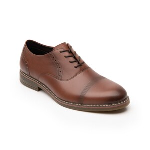 Zapato Oxford Flexi para Hombre con Agujetas Estilo 404602 Chocolate
