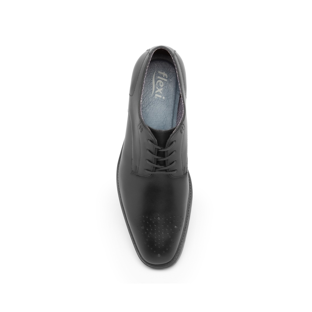 Zapato Bostoniano Flexi para Hombre con Agujetas Estilo 405801 Negro