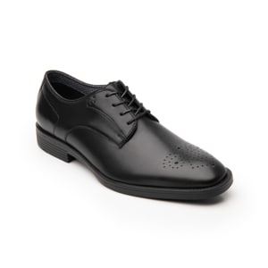 Zapato Bostoniano Flexi para Hombre con Agujetas Estilo 405801 Negro