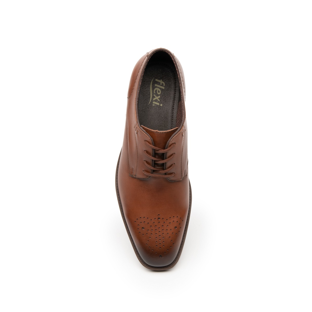 Zapato Bostoniano Flexi para Hombre con Agujetas Estilo 405801 Tan