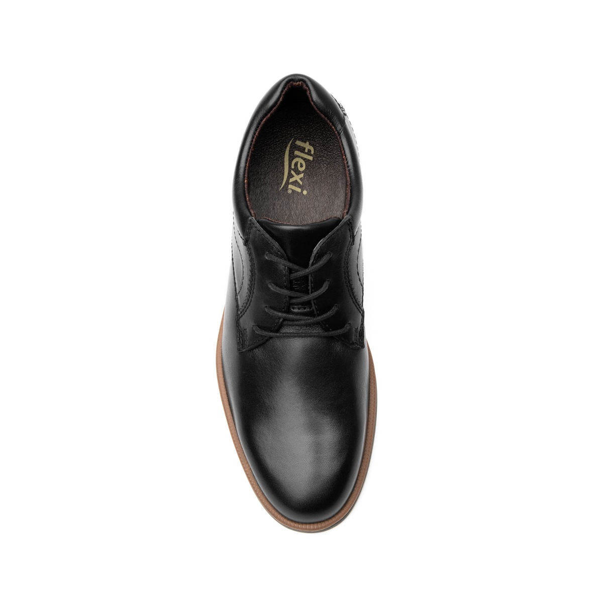 Derby Suela Bicolor Flexi para Hombre Estilo 406701 Negro