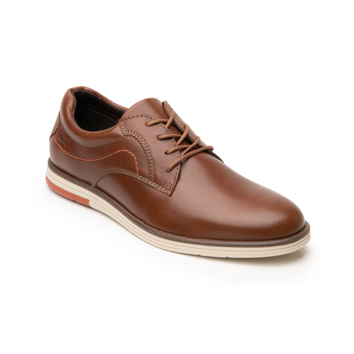 Derby Suela Bicolor Flexi para Hombre Estilo 406701 Tan