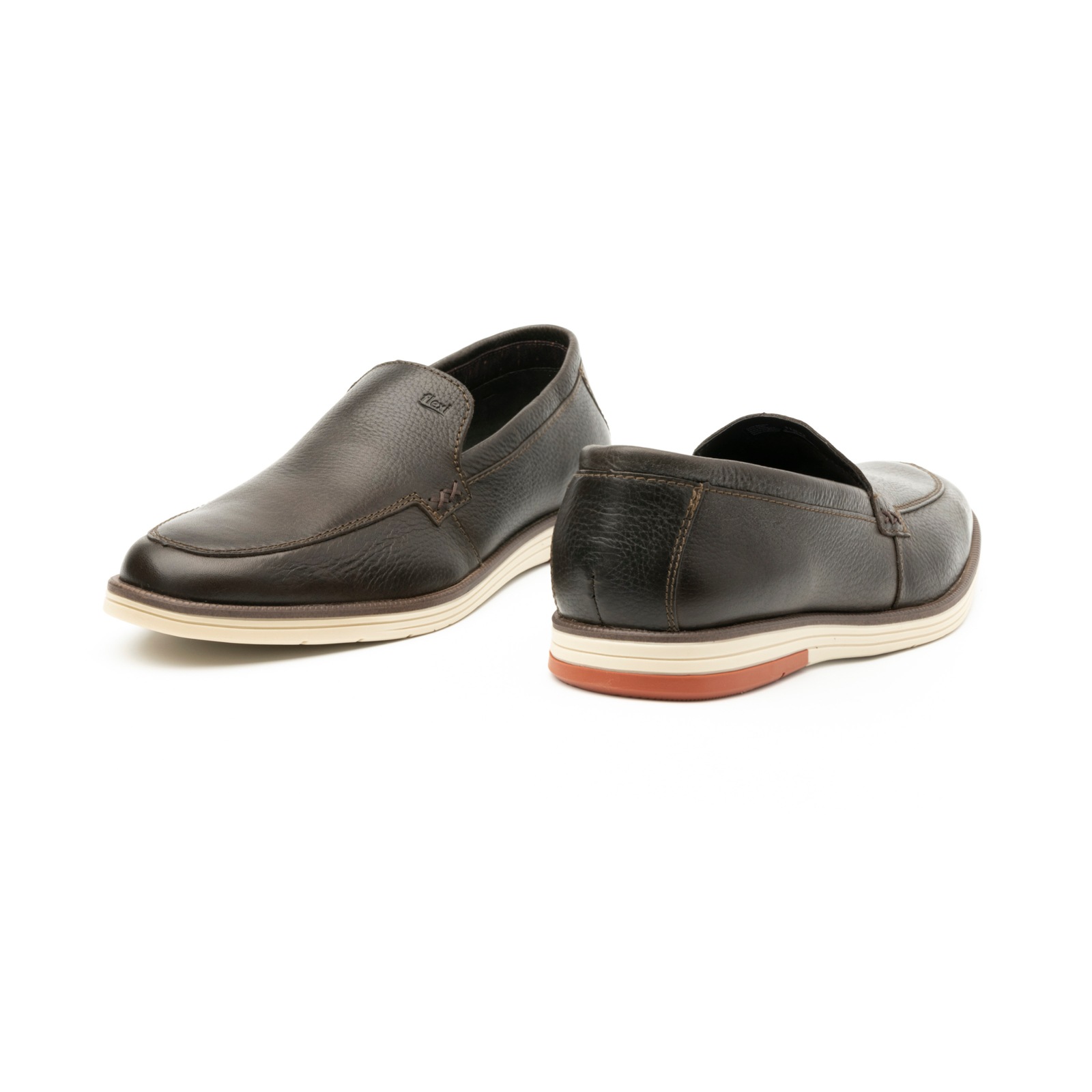 Loafer Piel Grasa Flexi para Hombre Estilo 406703 Chocolate