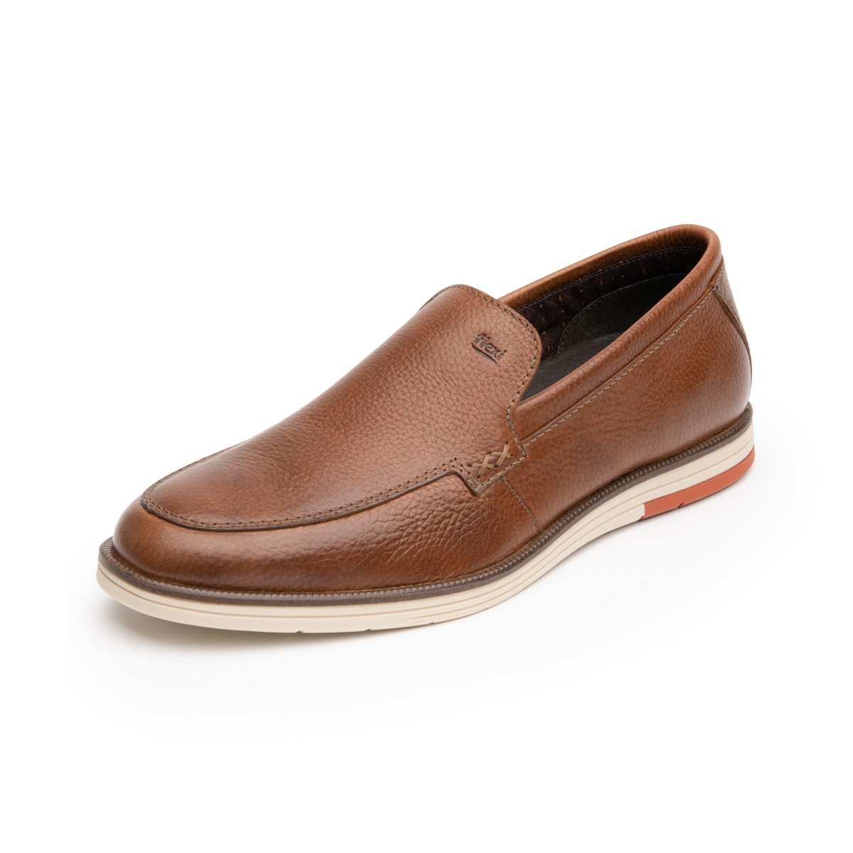 Loafer Piel Grasa Flexi para Hombre Estilo 406703 Tan