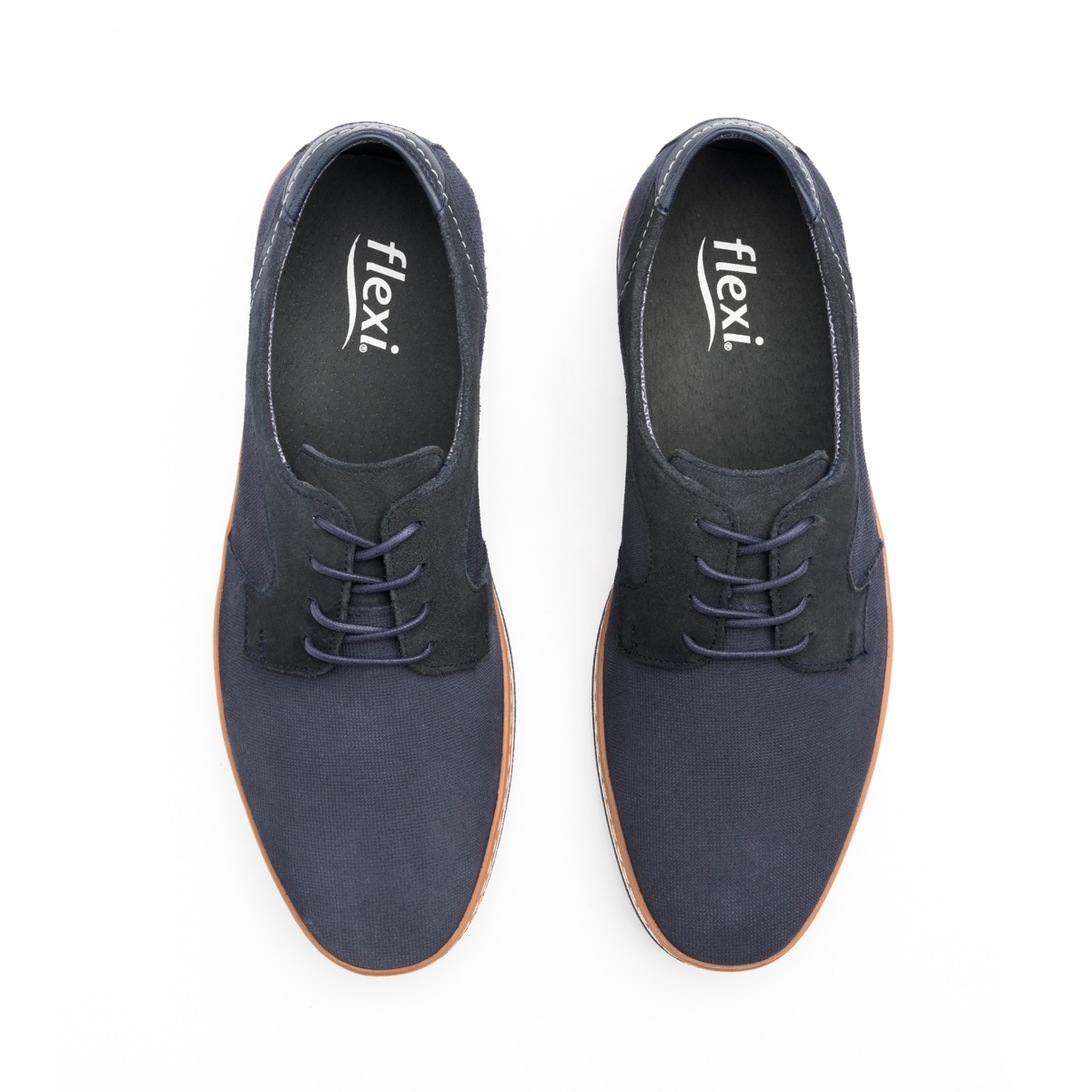 Derby Casual Flexi para Hombre Estilo 406801 Azul