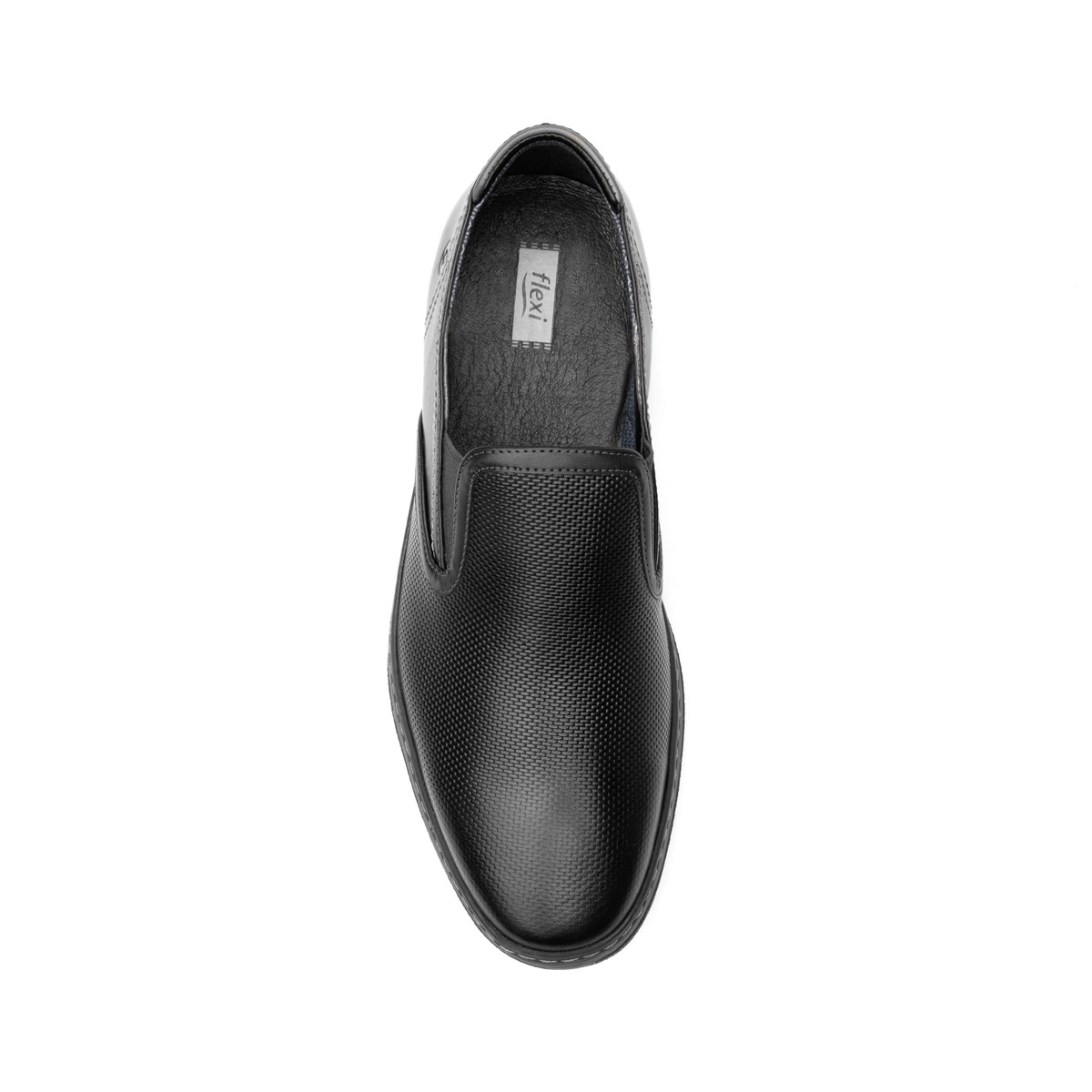 Loafer Piel Plaqueada Flexi para Hombre Estilo 406803 Negro