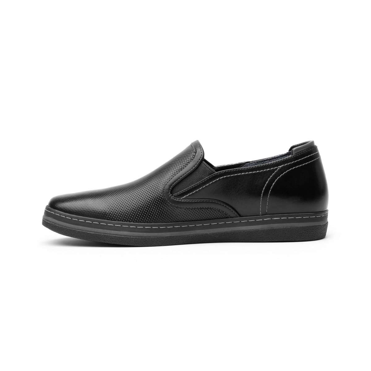 Loafer Piel Plaqueada Flexi para Hombre Estilo 406803 Negro