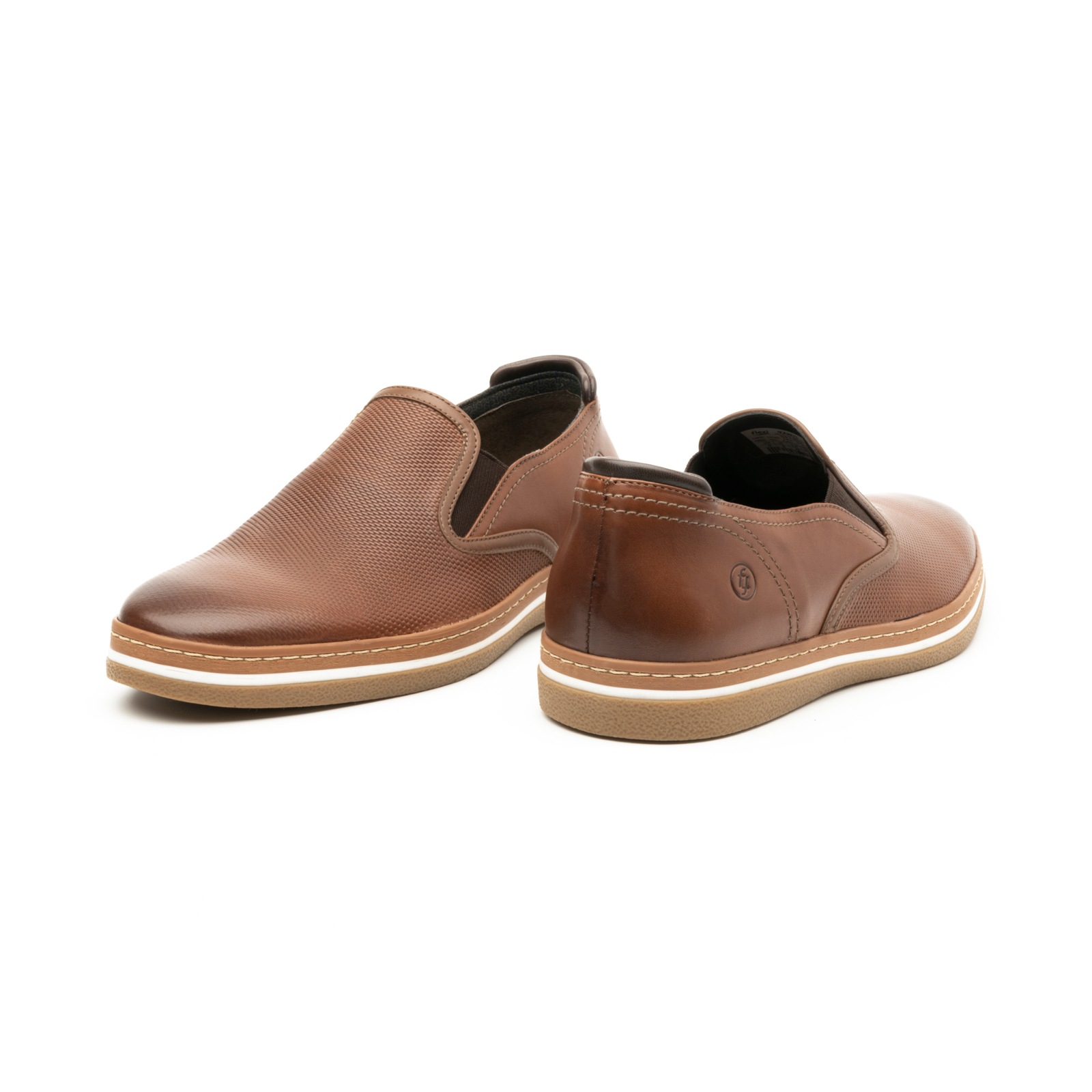 Loafer Piel Plaqueada Flexi para Hombre Estilo 406803 Tan