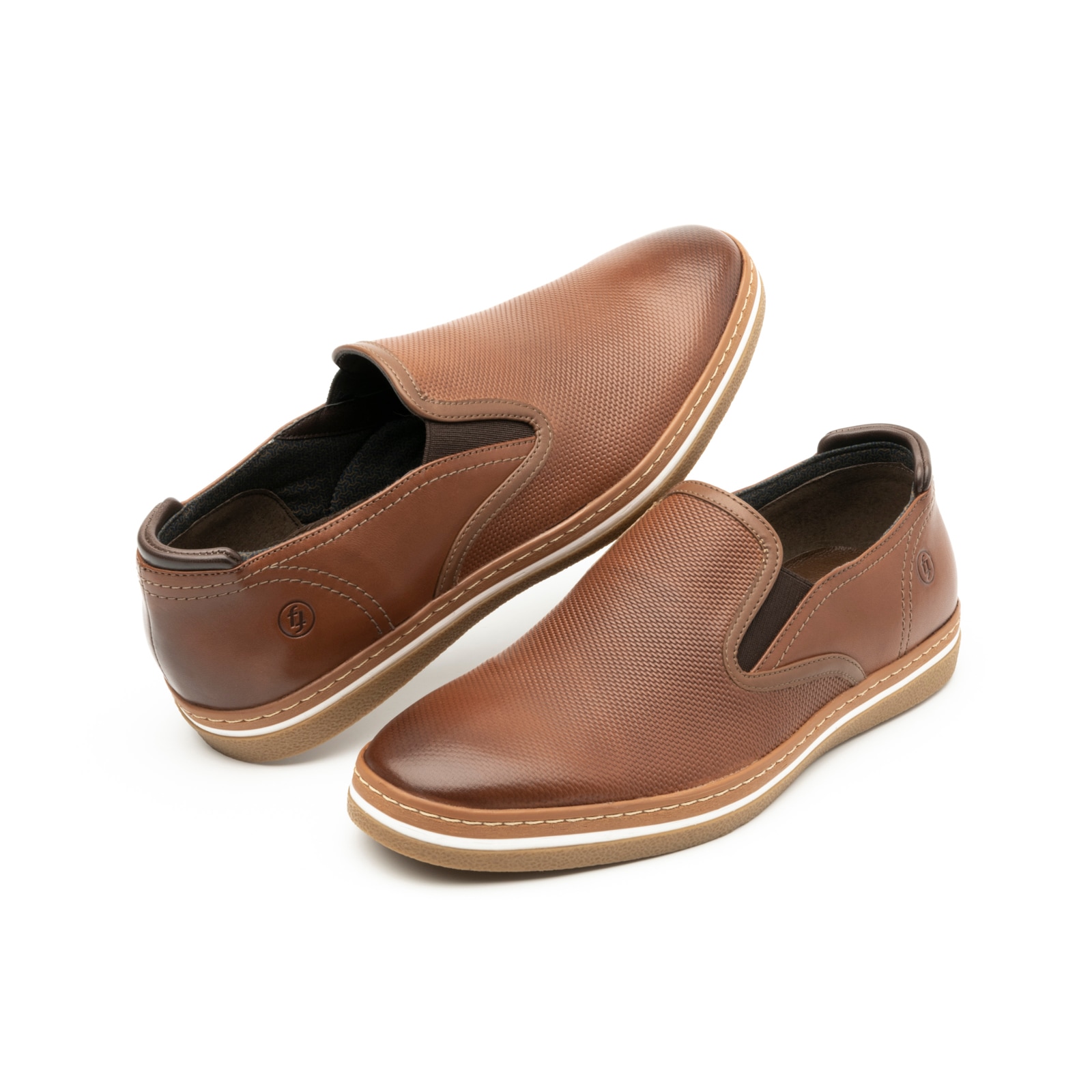 Loafer Piel Plaqueada Flexi para Hombre Estilo 406803 Tan