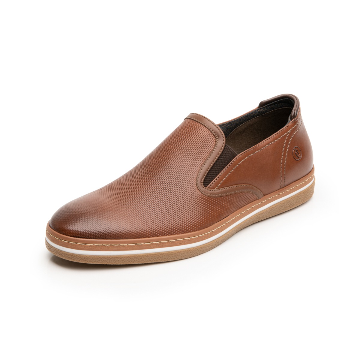 Loafer Piel Plaqueada Flexi para Hombre Estilo 406803 Tan