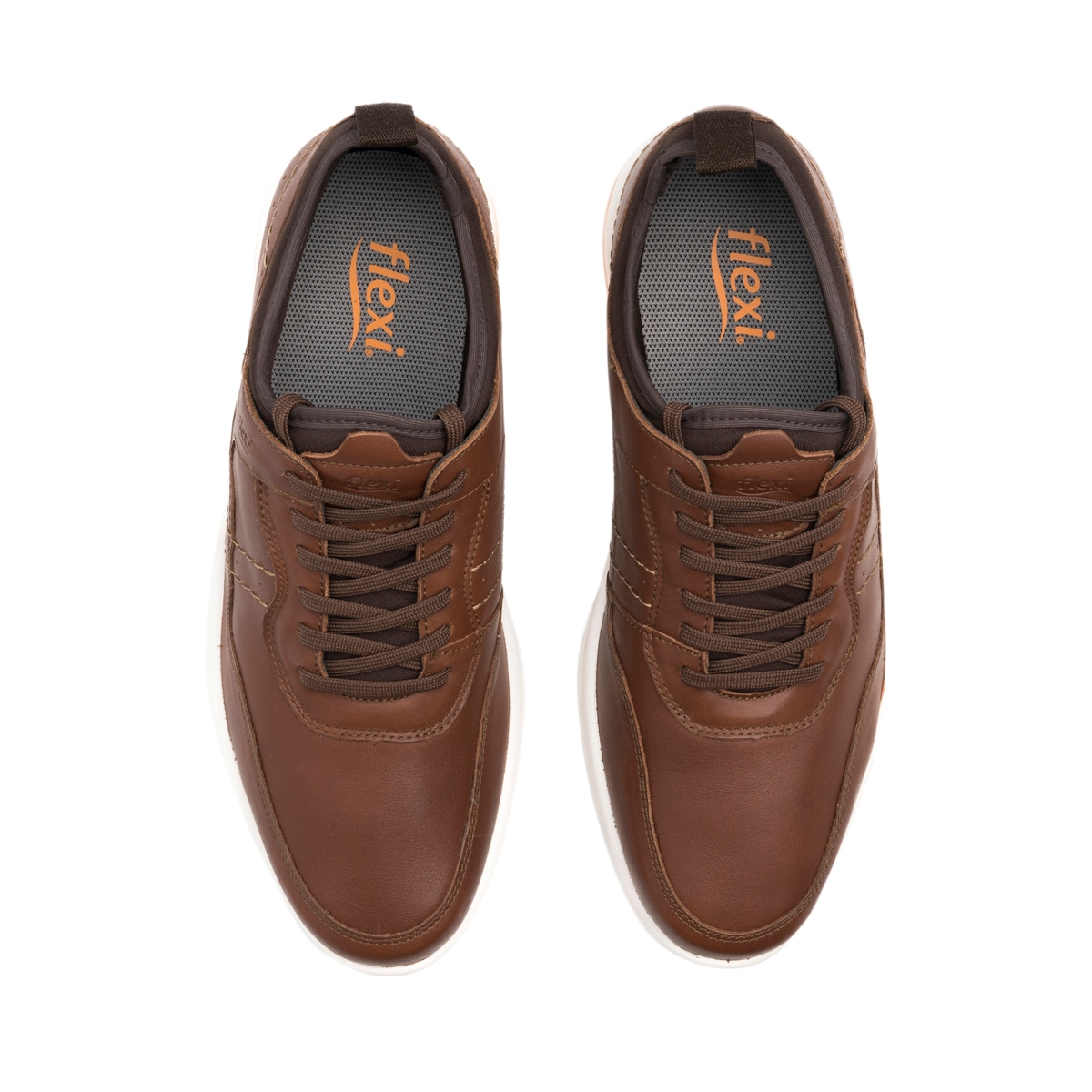 Oxford Casual Flexi para Hombre con Suela Air Shock Estilo 408101 Brandy