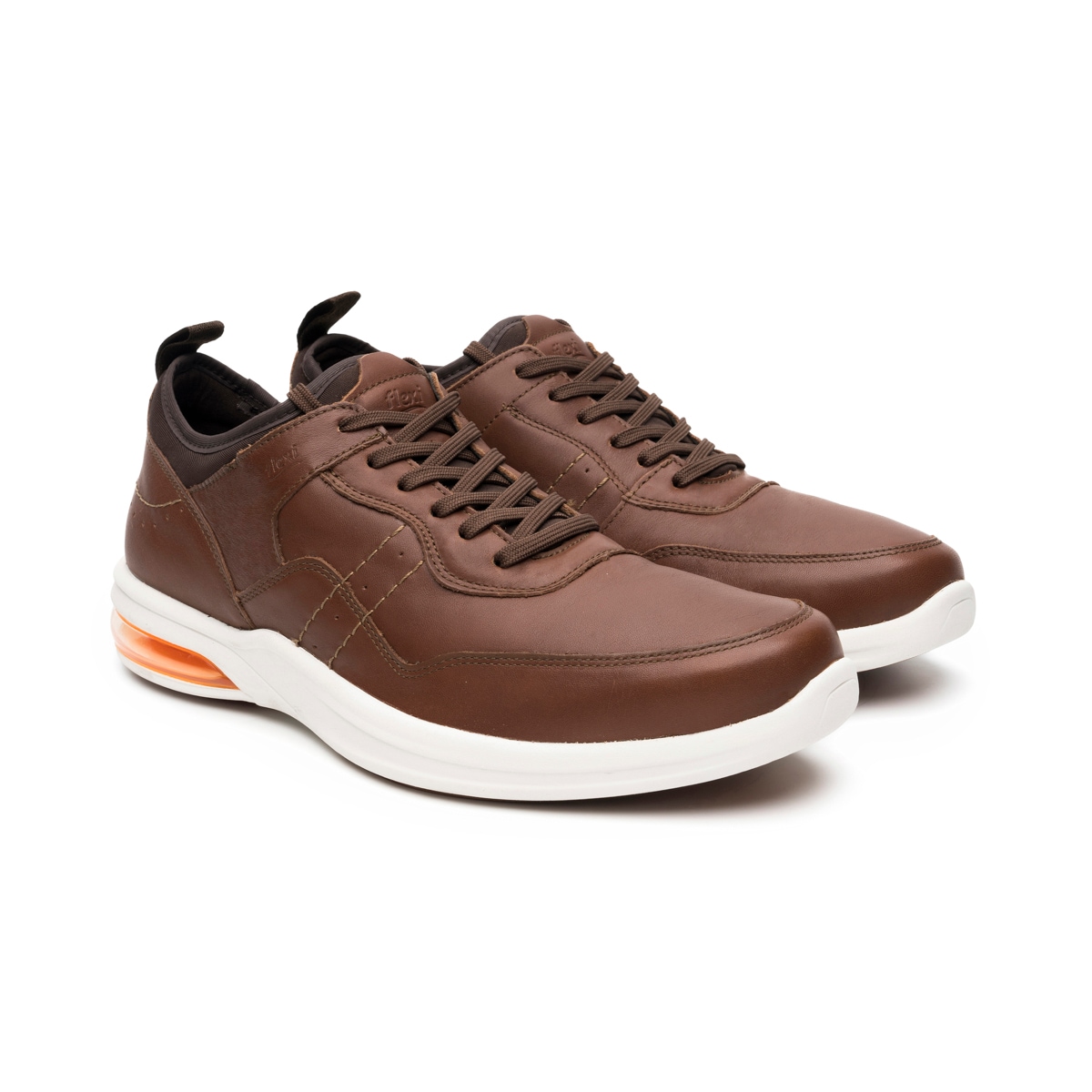 Oxford Casual Flexi para Hombre con Suela Air Shock Estilo 408101 Brandy