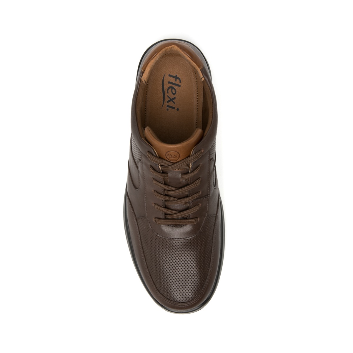 Zapato Con Puntera Flexi para Hombre con Suela Ligera Estilo 408204 Chocolate