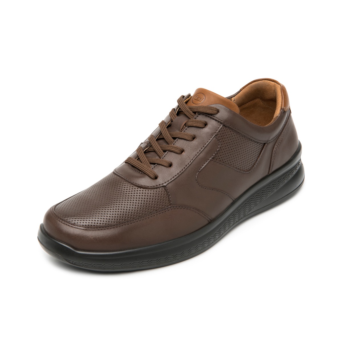 Zapato Con Puntera Flexi para Hombre con Suela Ligera Estilo 408204 Chocolate