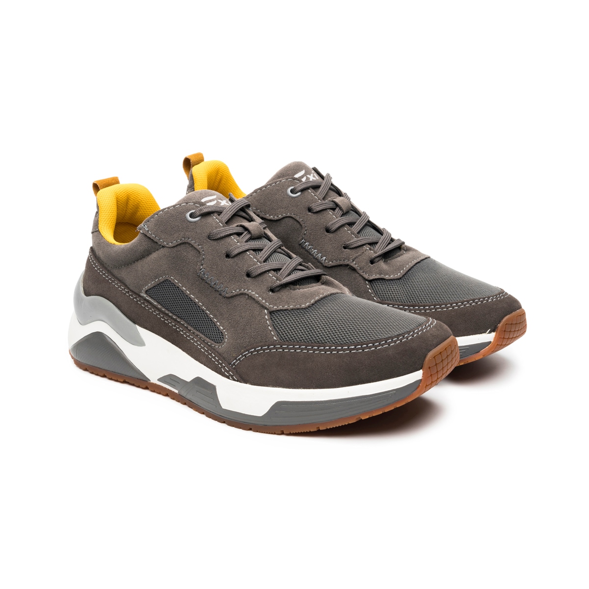 Sneaker Slip On Flexi para Hombre con Suela Extra Ligera Estilo 408801 Gris