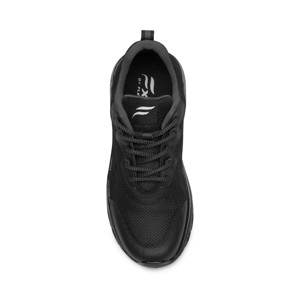 Sneaker Mezcla De Texturas Flexi para Hombre con Suela Extra Ligera Estilo 409801 Negro