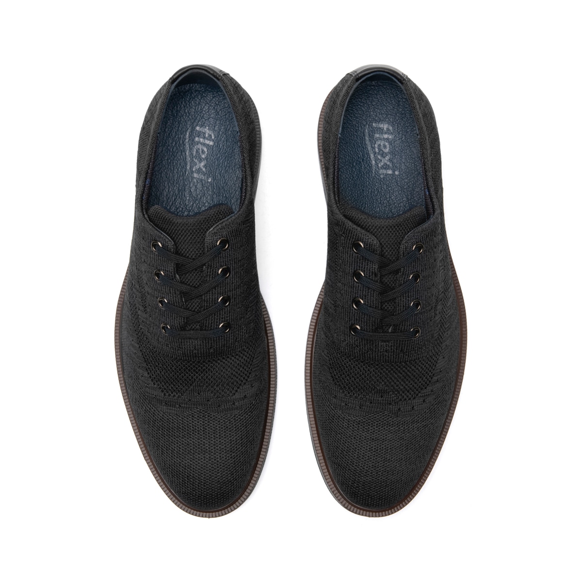 Oxford Casual Flexi para Hombre Estilo 413104 Negro