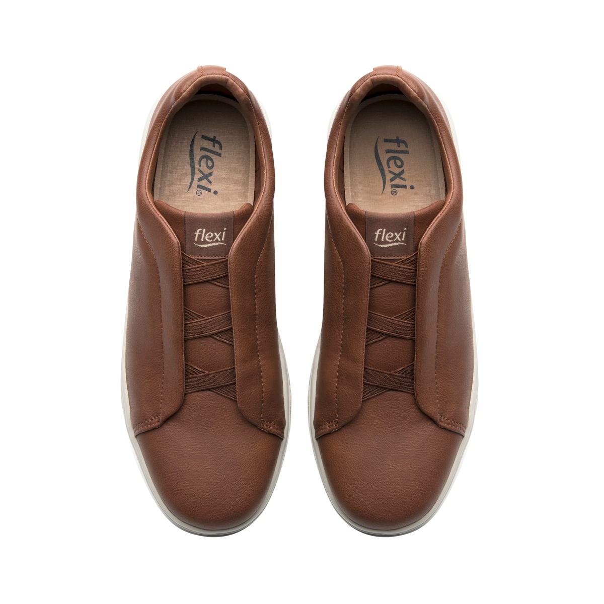 Sneaker Casual Slip On Flexi para Hombre Estilo 415307 Café