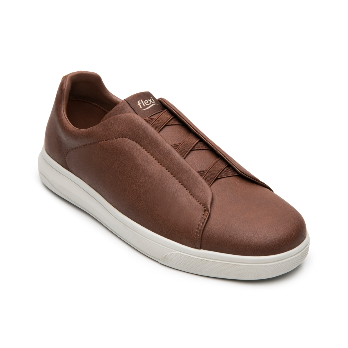 Sneaker Casual Slip On Flexi para Hombre Estilo 415307 Café