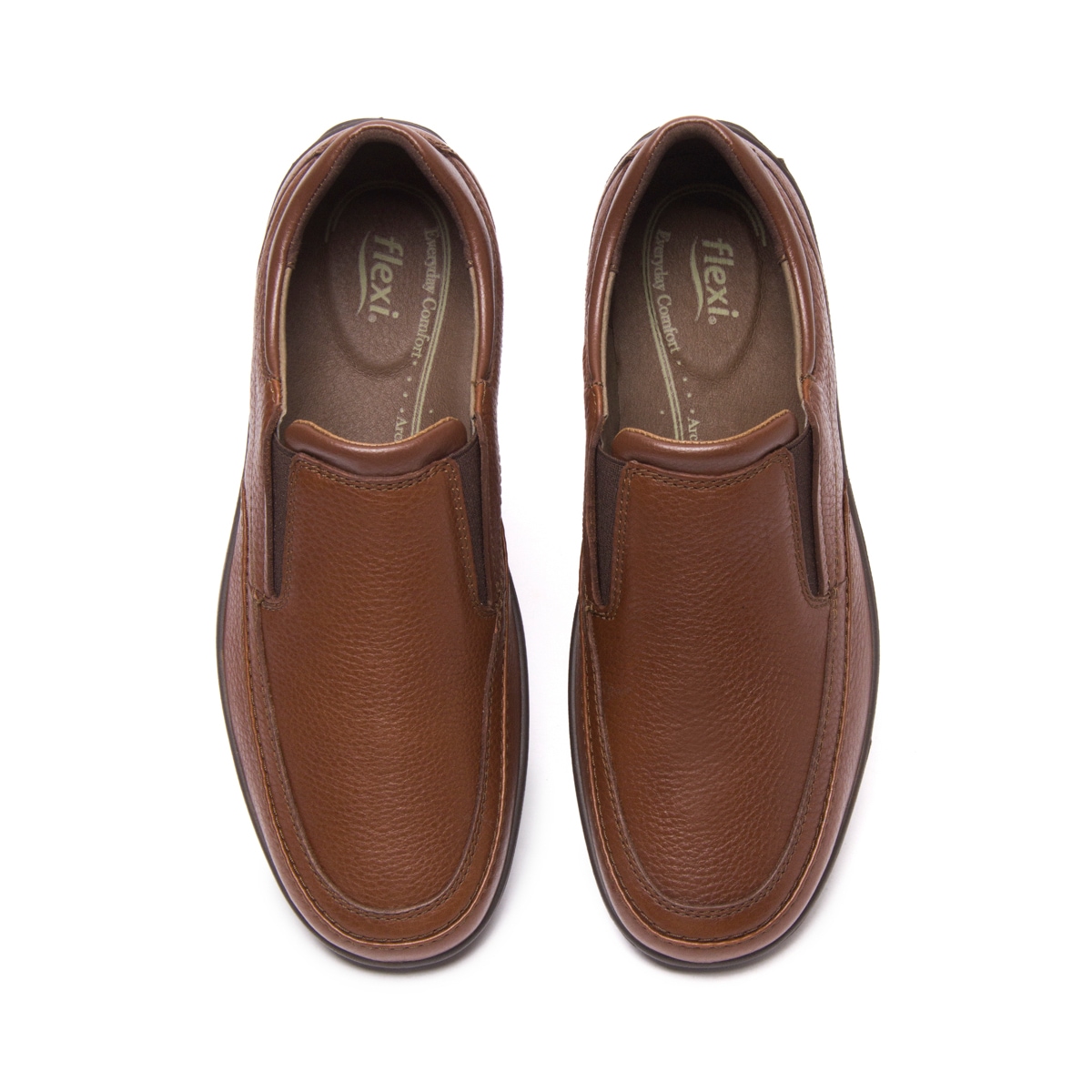 Slip On De Servicio Flexi para Hombre con Ligereza Estilo 415902 Tan