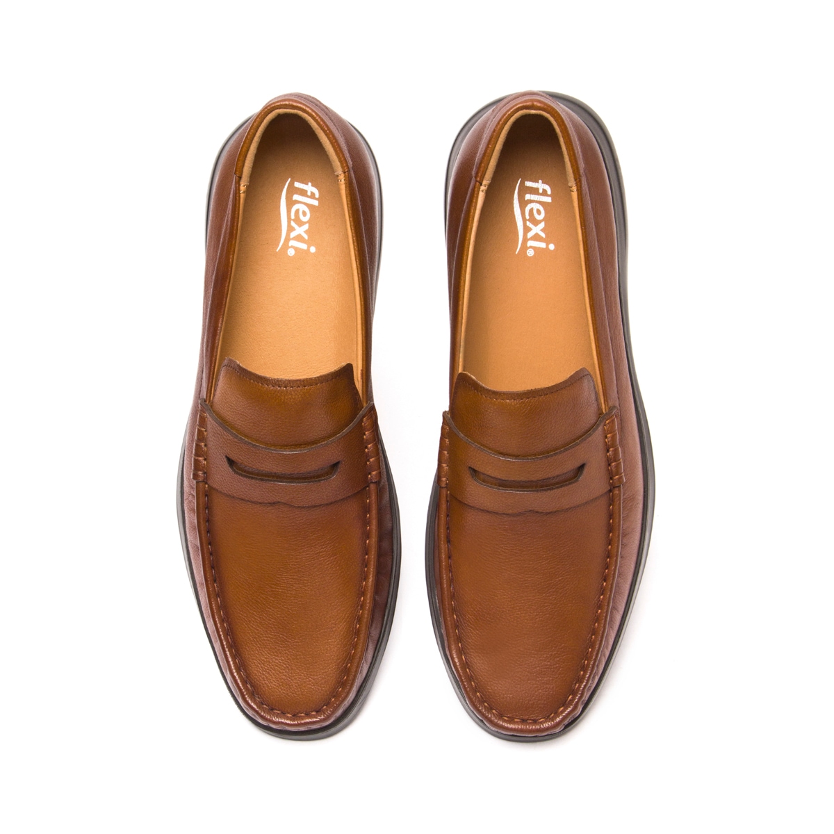 Mocasín Casual Flexi para Hombre con Ligereza Estilo 418201 Tan