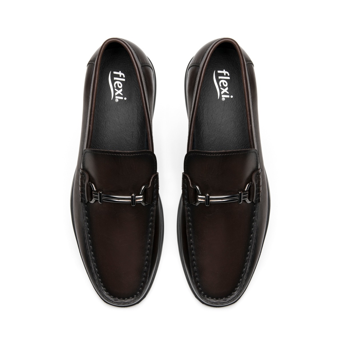 Mocasín Semivestir Flexi para Hombre Estilo 418203 Café