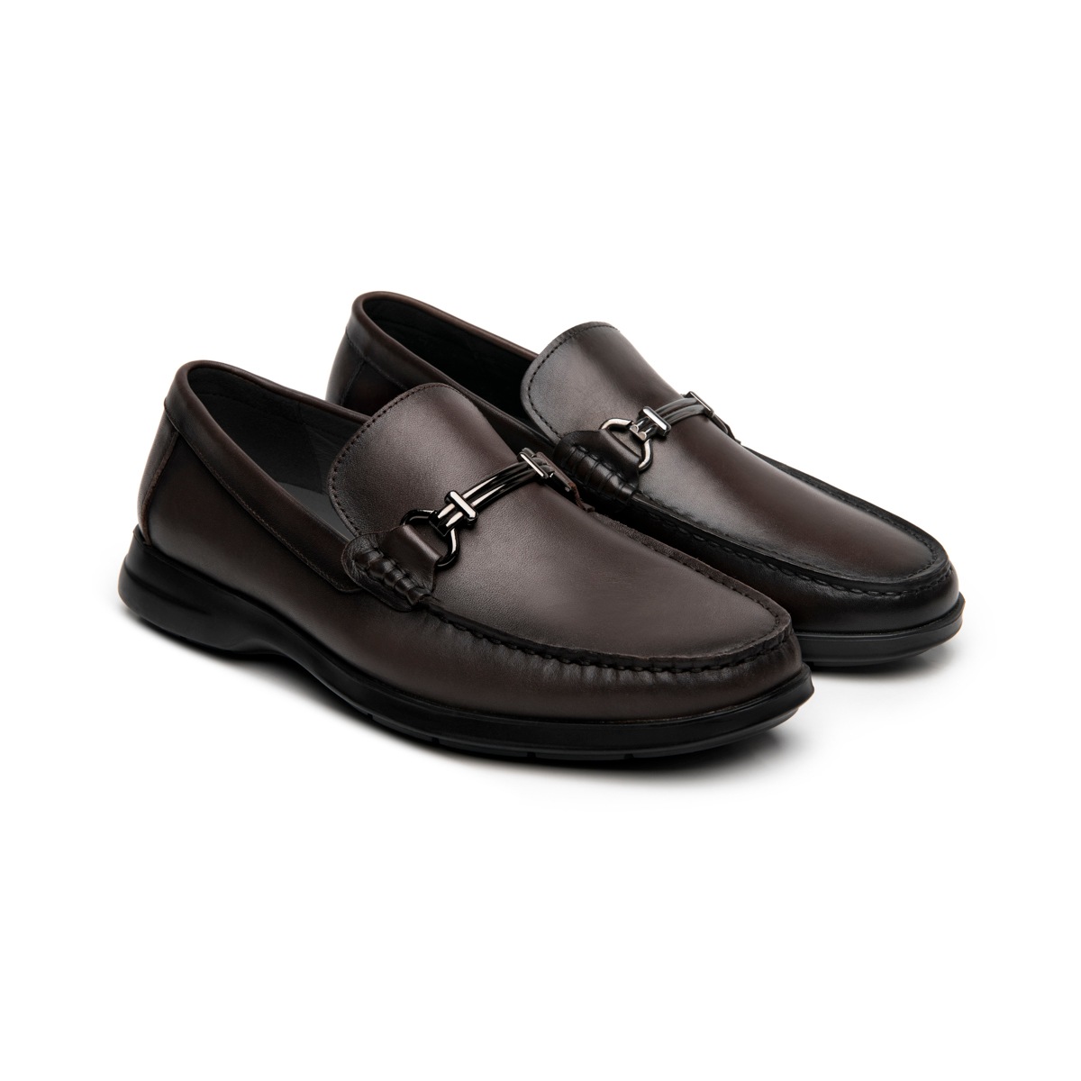 Mocasín Semivestir Flexi para Hombre Estilo 418203 Café