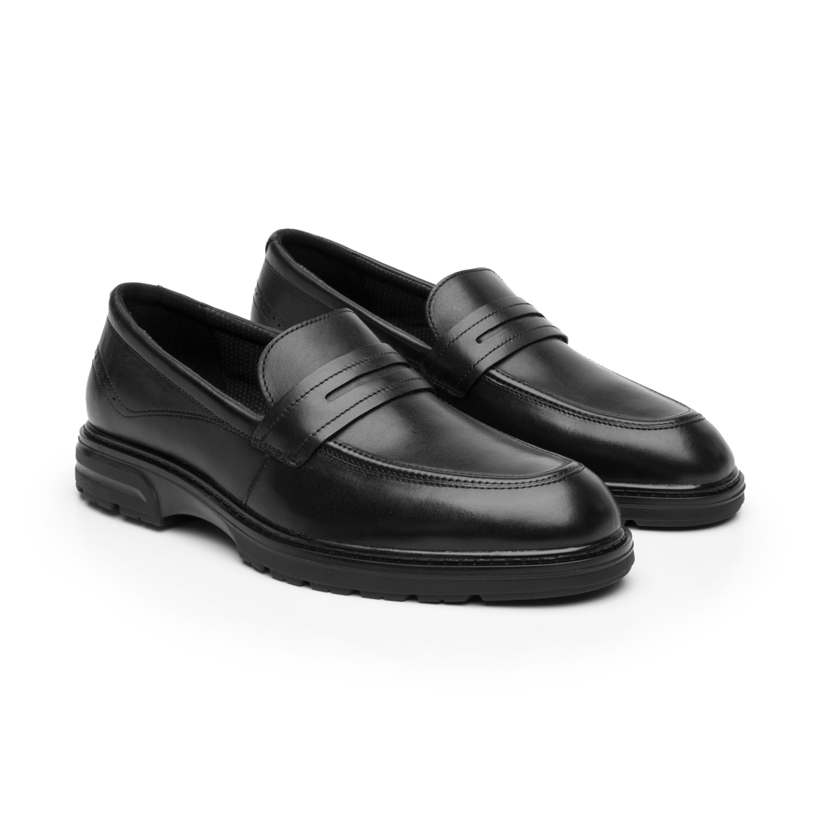 Mocasín Semivestir Flexi para Hombre Estilo 419502 Negro