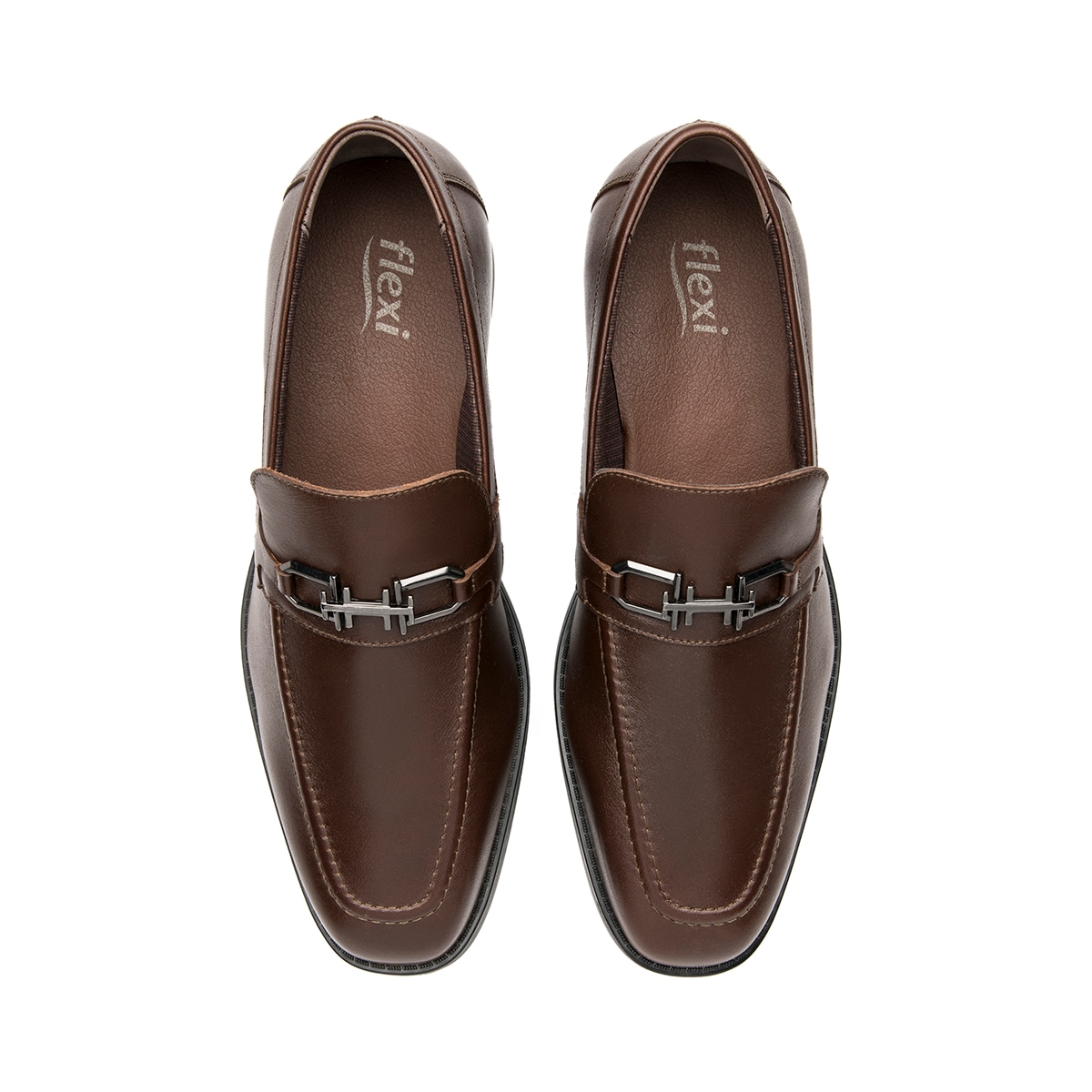Mocasín Semivestir Flexi para Hombre Estilo 421402 Dk Tan