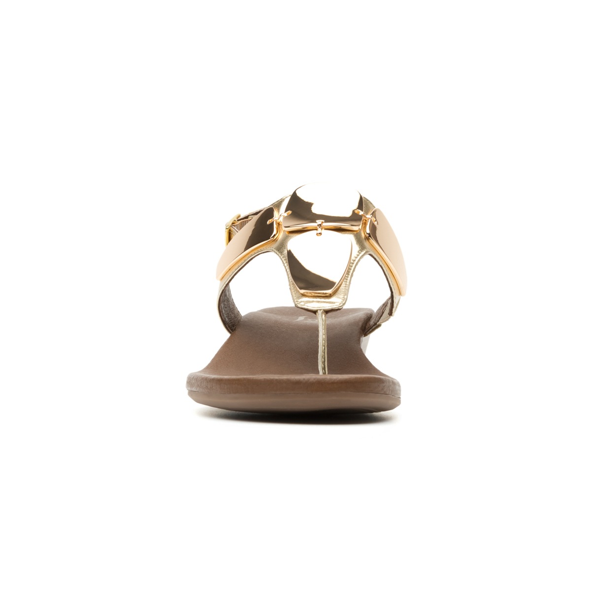 Sandalia De Playa Flexi Con Aplicaciones De Alto Brillo Para Mujer - Estilo 44108 Oro