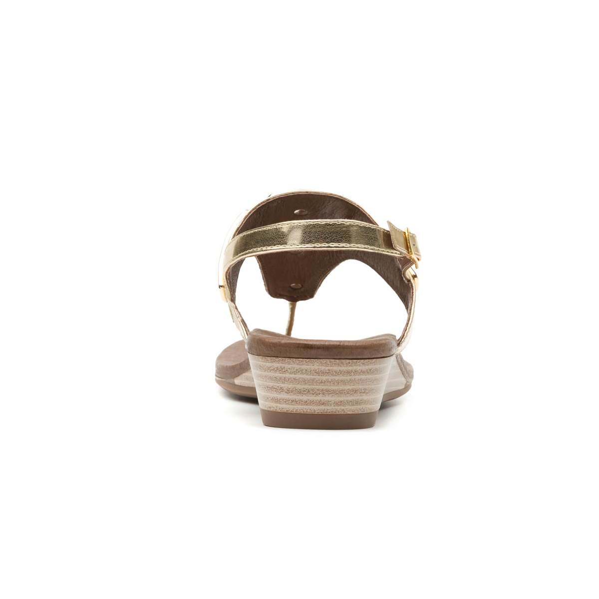 Sandalia De Playa Flexi Con Aplicaciones De Alto Brillo Para Mujer - Estilo 44108 Oro