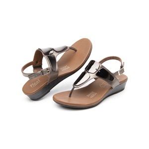Sandalia De Playa Flexi Con Aplicaciones De Alto Brillo Para Mujer - Estilo 44108 Gris Sandalia De Playa Flexi Con Aplicaciones De Alto Brillo Para Mujer - Estilo 44108 Gris