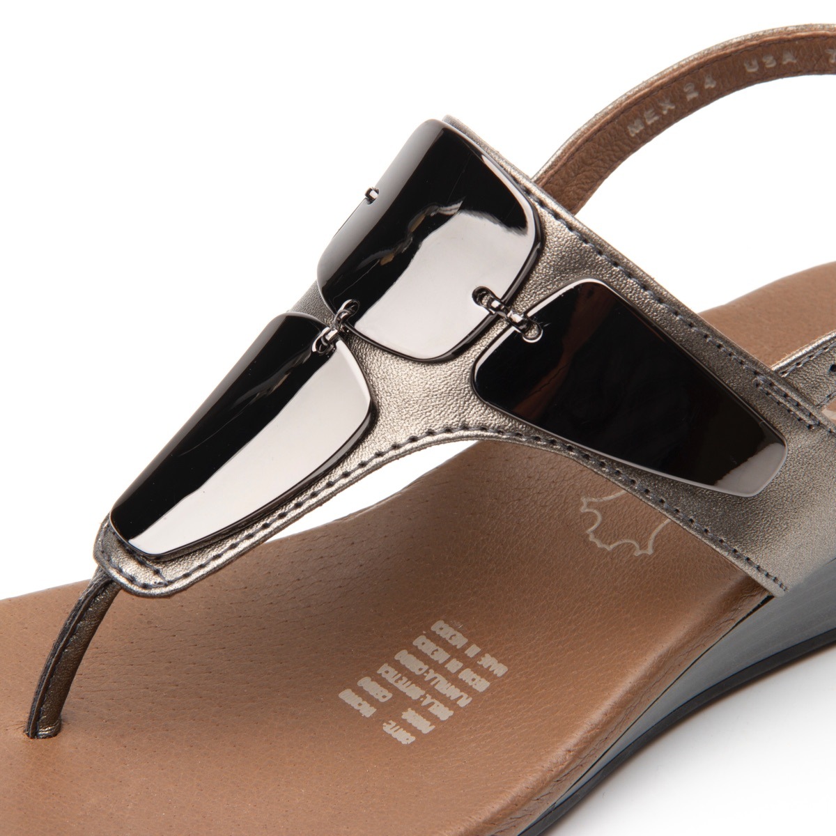 Sandalia De Playa Flexi Con Aplicaciones De Alto Brillo Para Mujer - Estilo 44108 Gris
