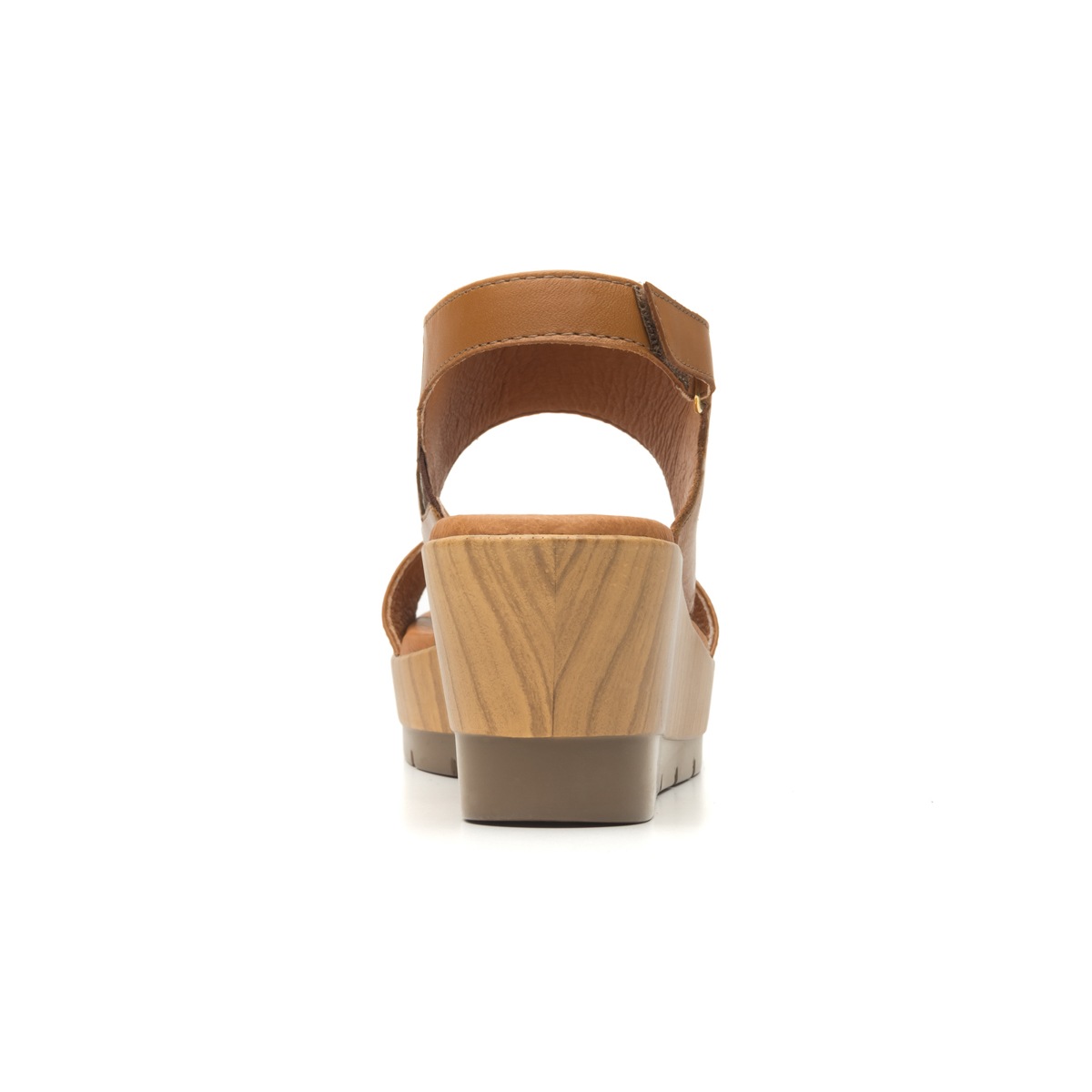 Sandalia De Plataforma Casual Flexi Con Adorno De Perforados Para Mujer - Estilo 44508 Tan