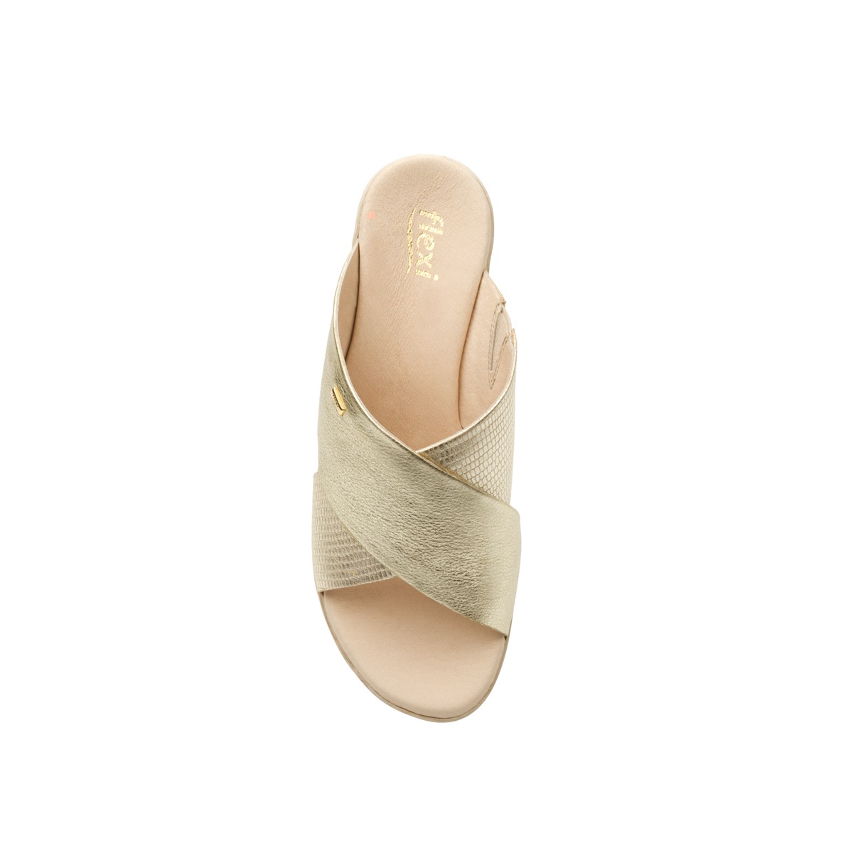 Sandalia De Plataforma Casual Flexi De Tipo Slip-On Para Mujer - Estilo 44510 Oro
