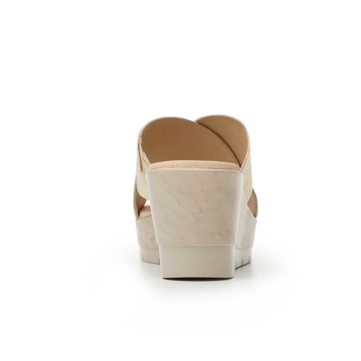 Sandalia De Plataforma Casual Flexi De Tipo Slip-On Para Mujer - Estilo 44510 Oro