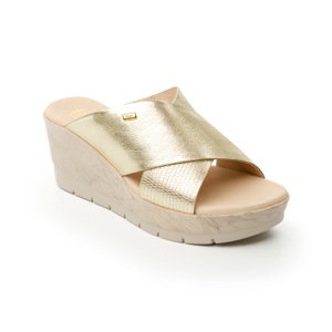 Sandalia De Plataforma Casual Flexi De Tipo Slip-On Para Mujer - Estilo 44510 Oro Sandalia De Plataforma Casual Flexi De Tipo Slip-On Para Mujer - Estilo 44510 Oro