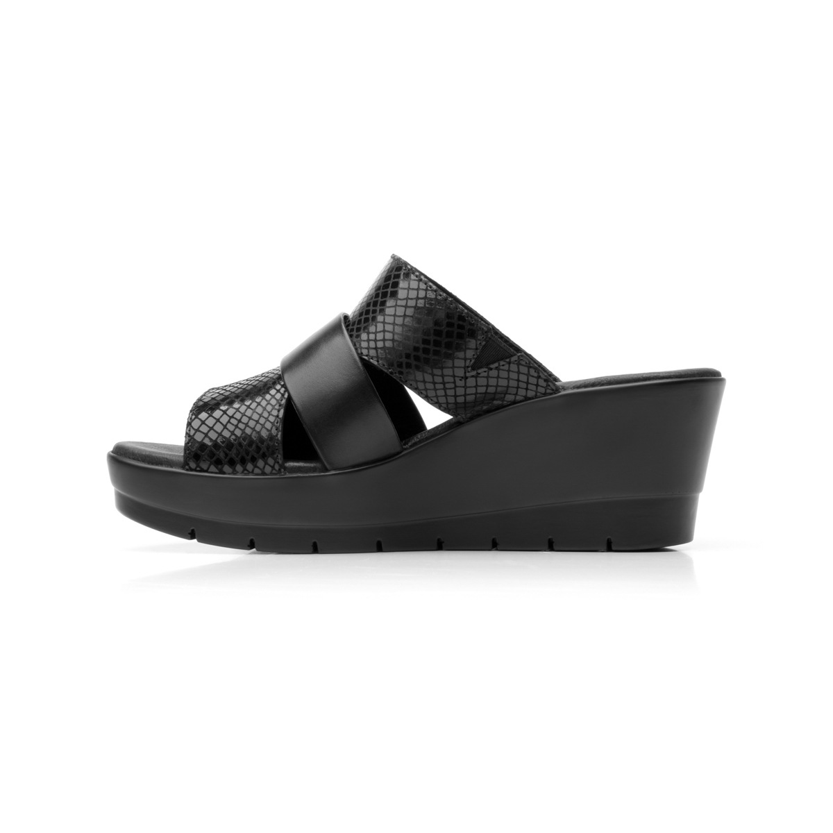 Sandalia Casual Flexi Con 100% Piel Para Mujer - Estilo 44512 Negro