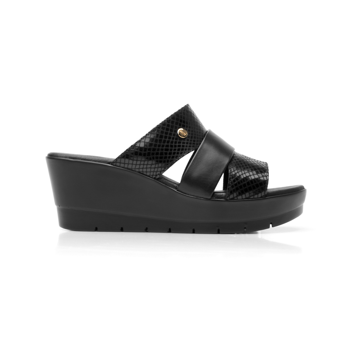 Sandalia Casual Flexi Con 100% Piel Para Mujer - Estilo 44512 Negro
