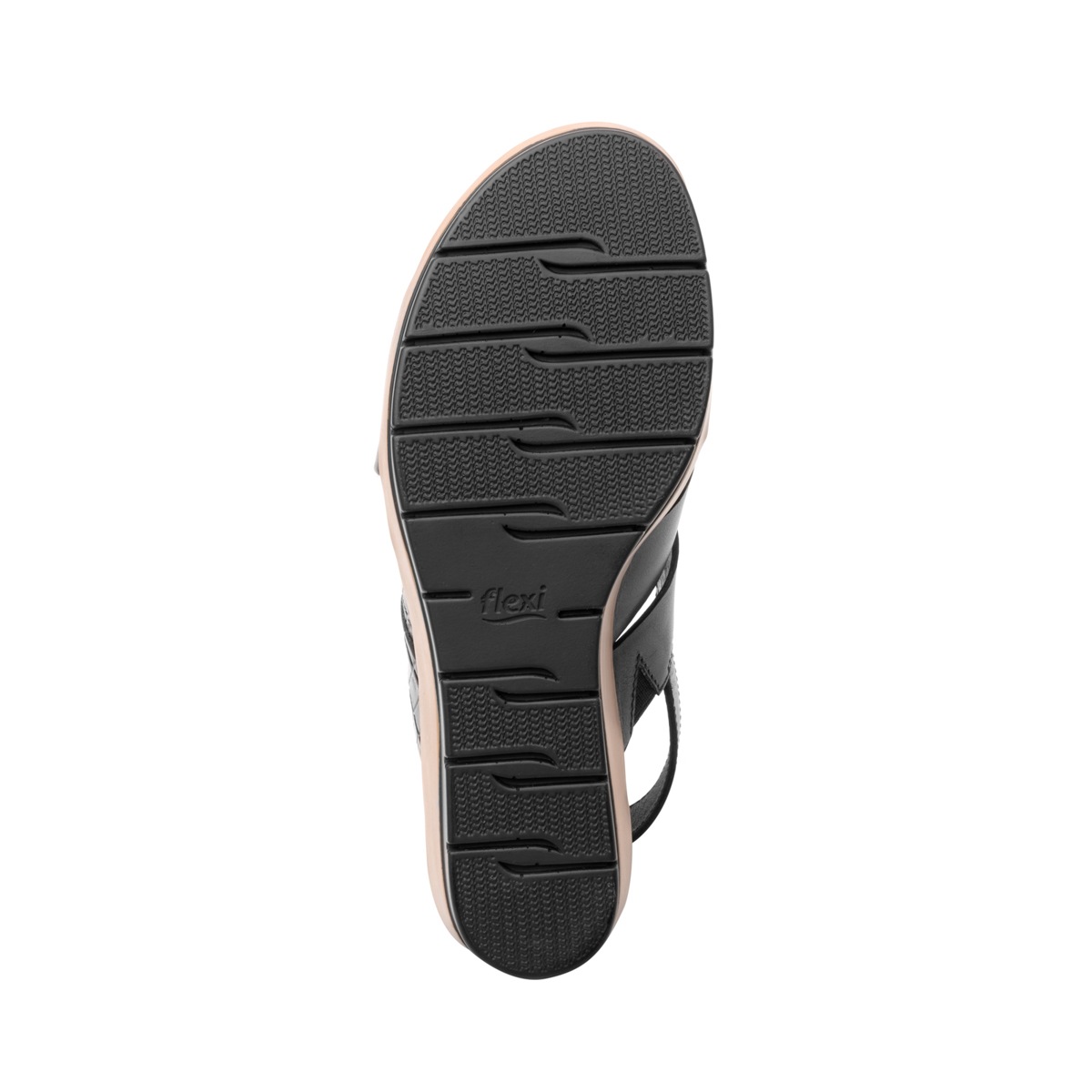 Sandalia Casual Flexi Con Textura Exótica Para Mujer - Estilo 44517 Negro