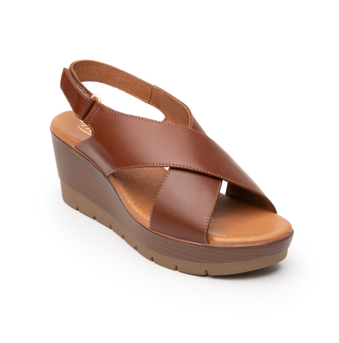 Sandalia Con Plataforma Flexi para Mujer Estilo 44522 Café