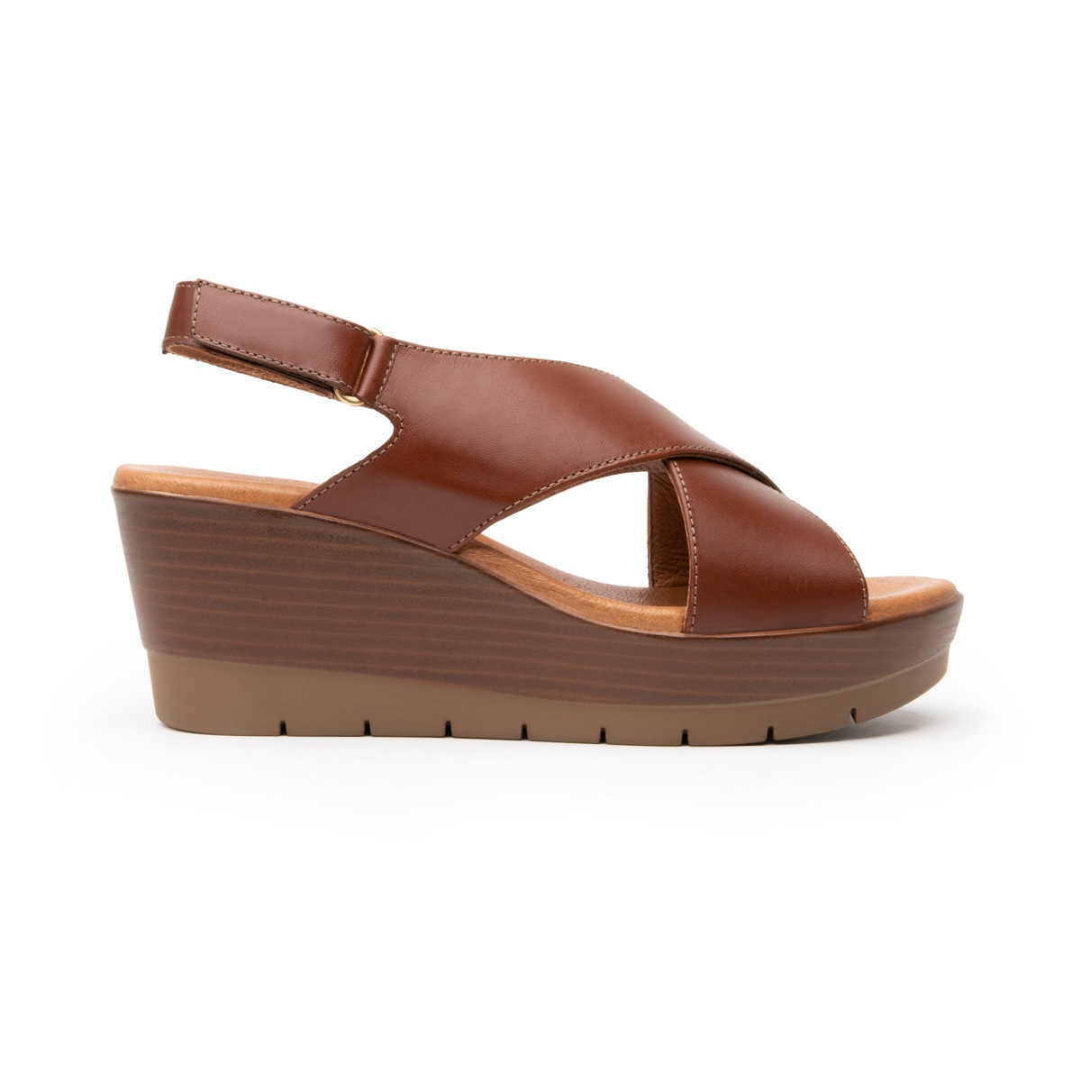 Sandalia Con Plataforma Flexi para Mujer Estilo 44522 Café
