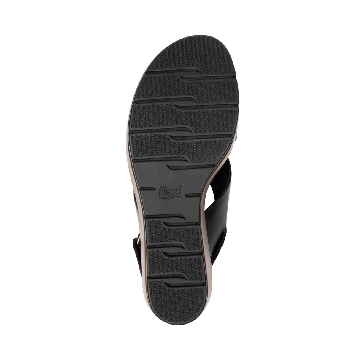 Sandalia Con Plataforma Flexi para Mujer Estilo 44522 Negro