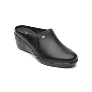 Zapato De Confort Flexi De Tipo Sueco Para Mujer - Estilo 45210 Negro Liso Zapato De Confort Flexi De Tipo Sueco Para Mujer - Estilo 45210 Negro Liso