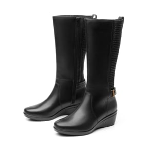 Bota Con Elástico Flexi para Mujer con Autoajuste Estilo 45218 Negro Bota Con Elástico Flexi para Mujer con Autoajuste Estilo 45218 Negro