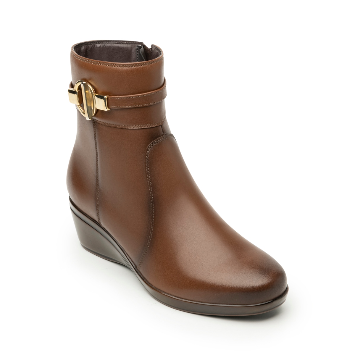 Botín Con Plataforma Flexi para Mujer Estilo 45221 Tan